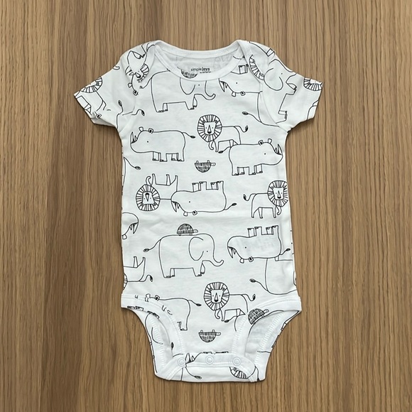 Carter’s, Simple joys by Carter’s, baby short sleeve onesie, 3-6 months - Picture 1 of 2